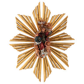 Gloriosa con Raggiera presepe Original legno dipinto in Valgardena 12 cm