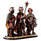 Three small Cantors on a base, 12 cm Original Nativity model, in painted Valgardena wood s4