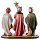 Three small Cantors on a base, 12 cm Original Nativity model, in painted Valgardena wood s5