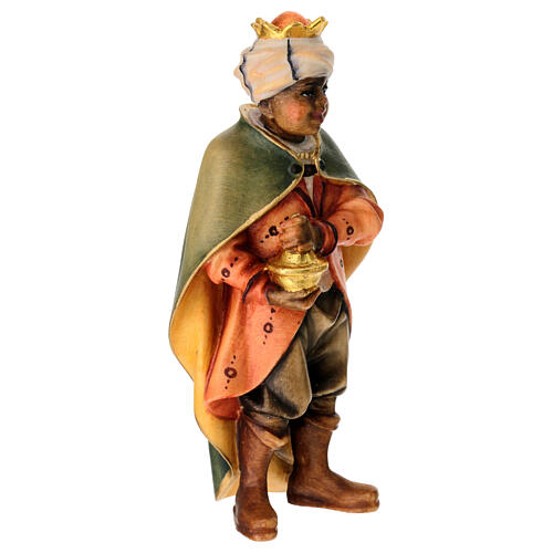 Pequeño corista moreno belén Original madera pintada Val Gardena 12 cm de altura media 2