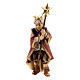 Piccolo cantore con stella presepe Original legno dipinto Val Gardena 10 cm s1