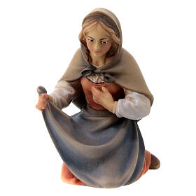 Holy Family Original Pastore Nativity Scene in painted wood from Val Gardena 10 cm