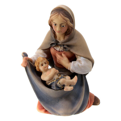Holy Family Original Pastore Nativity Scene in painted wood from Val Gardena 10 cm 3
