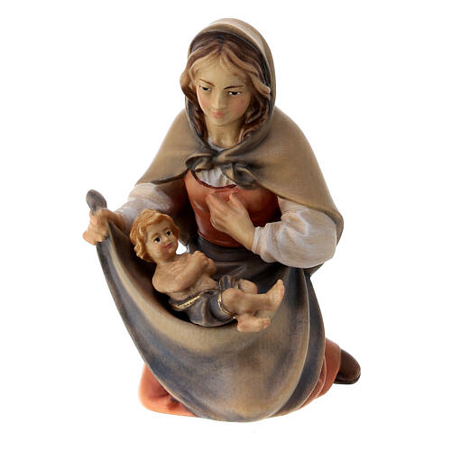 Holy Family Original Pastore Nativity Scene in painted wood from Val Gardena 12 cm 3