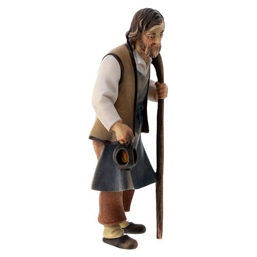 Holyart Statuetta Presepe Original Valgardena – Pastore Che Munge In Legno Dipinto A Mano, 12 Cm