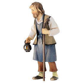 St. Joseph, 12 cm nativity Original Shepherd model, in painted Valgardena wood