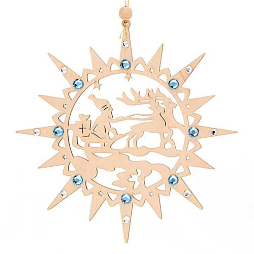 Carved star with reindeers and crystals 1
