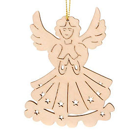 Christmas tree ornaments in wood and pvc: Christmas tree decor angel shaped