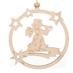 Enfeites para Árvore de Natal em Madeira e PVC: Enfeite de Natal círculo estrelas Anjo Enfeites para Árvore de Natal em Madeira e PVC: Enfeite de Natal círculo estrelas Anjo
