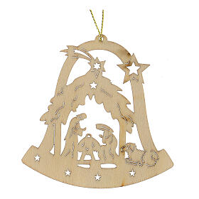 Christmas tree decoration bell shaped with Holy Family