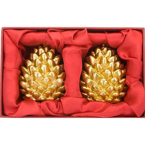 Kerzen Weihnachten vergoldete Kegel 2