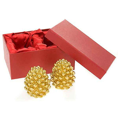 Kerzen Weihnachten vergoldete Kegel 3