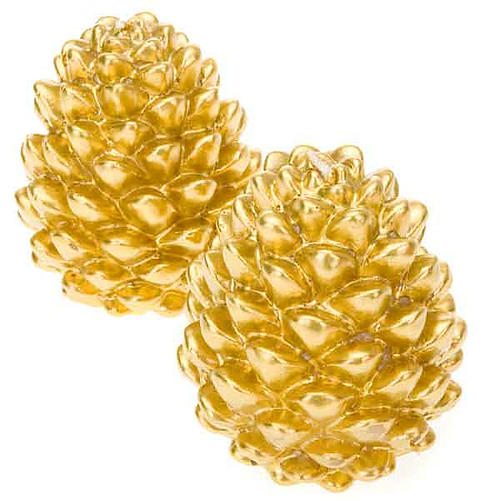 Kerzen Weihnachten vergoldete Kegel 4