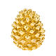 Golden cone Christmas candles s5