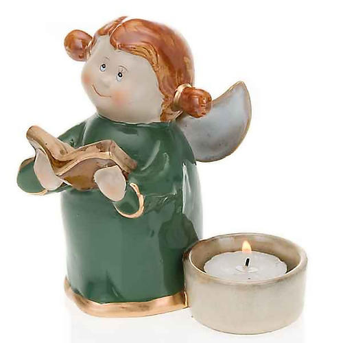 Green angel candle-holder 1
