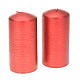 Set of two red Christmas candles s1