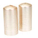 Set of two gold Christmas candles s1