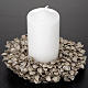Candle-holder with glittered leaves s2