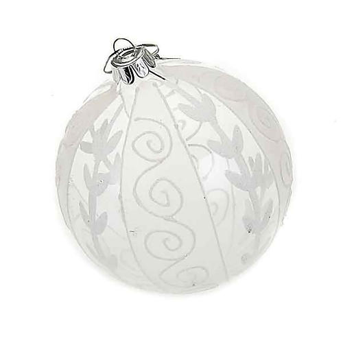 Transparent white Christmas ball 1