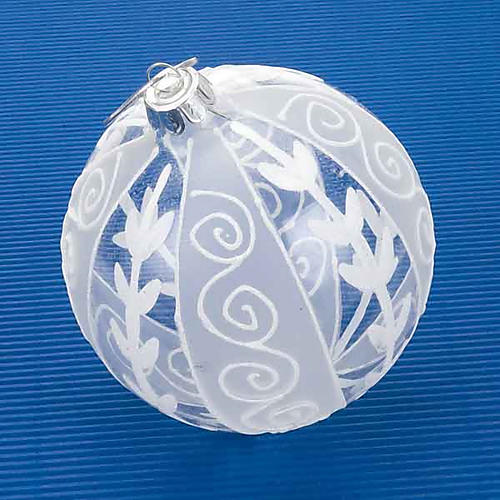 Transparent white Christmas ball 2