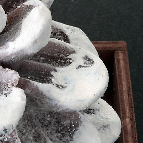 Bougies de Noel: Bougie de Noël pomme de pin ennaigée