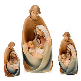 Painted wood nativity scene