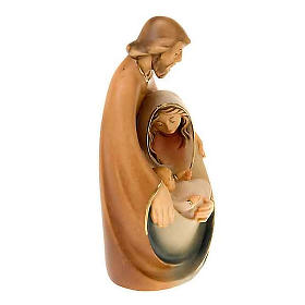 Painted wood nativity scene