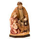 Painted wood nativity with ox and donkey s3