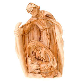Olive wood nativity of Bethleem, 12.5cm