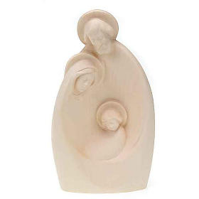 Nativity scene from Val Gardena: Wooden stylised round nativity