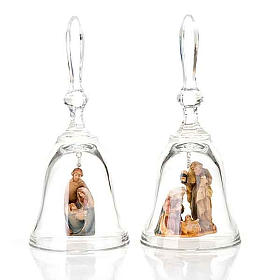 Crystal bell with nativity