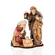 Hand-painted wooden nativity set with base s3
