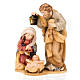 Hand-painted wooden nativity set with base s4