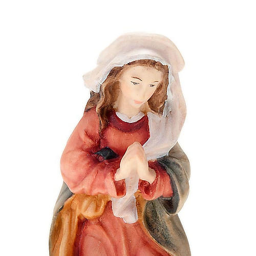 Hand-painted wood nativity 12 cm 3