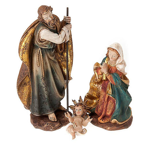 Nativity scene set Holy Family colored 28 cm 1
