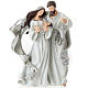 Nativity scene set silvery figurines 41 cm tall s1