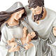 Nativity scene set silvery figurines 41 cm tall s4