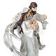 Nativity scene set silvery figurines 41 cm tall s2