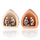 Nativity set metal and clay 6 cm s1
