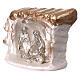 Nativity set clay and tent 6 cm s2
