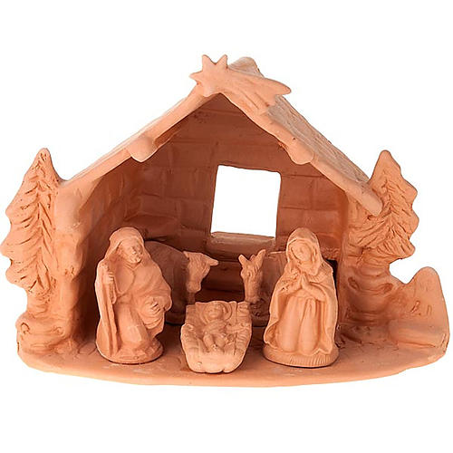 Nativity set complete clay 10 cm 1