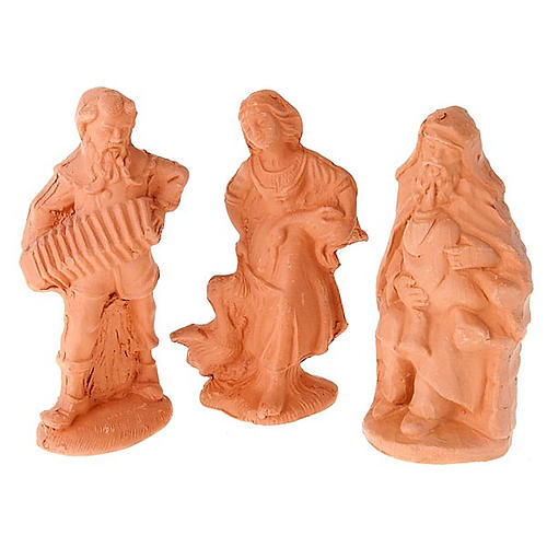 Nativity set natural clay 20 figurines 10 cm 3