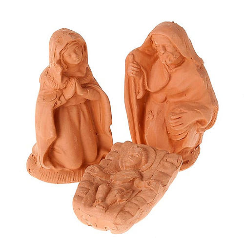 Crèche terre cuite naturelle 20 statuettes 10 cm 8