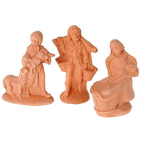 Nativity set natural clay 20 figurines 10 cm