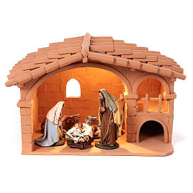 Nativity set complete with manger 25 figurines 18 cm