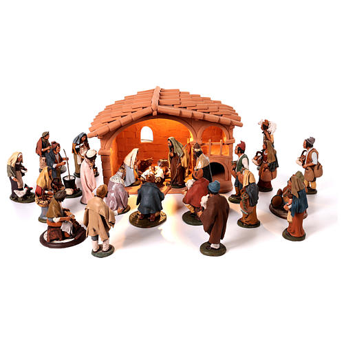Nativity set complete with manger 25 figurines 18 cm 1