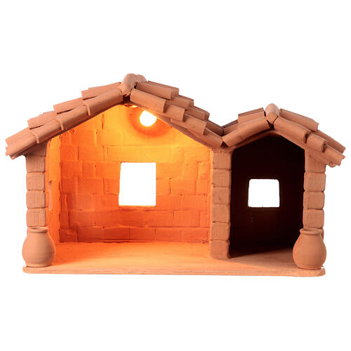 Nativity set accessory, manger in terracotta 1