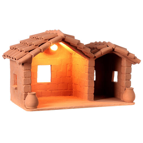 Nativity set accessory, manger in terracotta 3