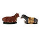 Nativity scene figurines 18cm, hand-painted terracotta ox and donkey s6