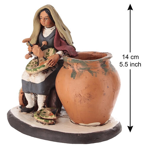 Santon crèche de Noël décorateur d'assiettes terre cuite 18cm 2